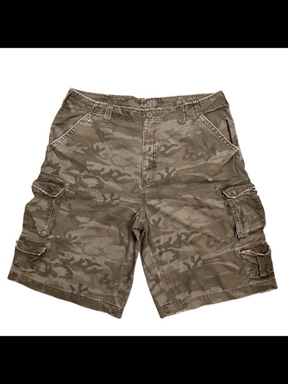 NOBO Cargo Shorts Men Camo 90s Y2K Baggy Army Streetwear 38 - Picture 3 of 15
